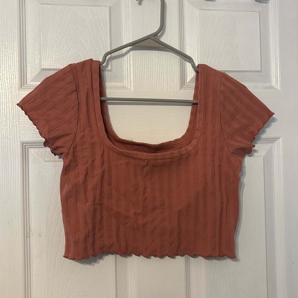 Off-line by Aerie cropped shirt